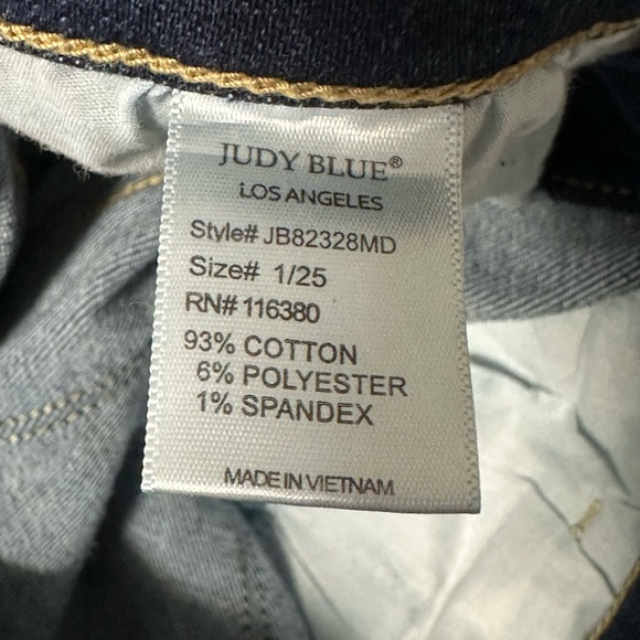 Judy Blue Dark Wash Distressed Boyfriend Jeans - Picture 8 of 9